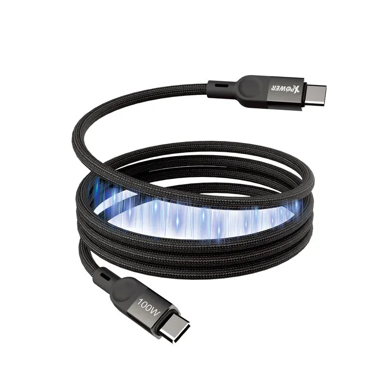 Xpower 100W C To C Magnetic 1m Cable - Black - Tashqila Xpower 100W C To C Magnetic 1m Cable - Black - Tashqila